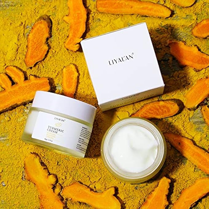 LIYALAN TURMERIC SKIN CARE BODY SCRUB FACE SERUM FACE CREAM FACIAL CLEANSER CLAY MASK - Image 3
